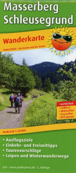 Wanderkarte Masserberg - Schleusegrund 1 : 25 000