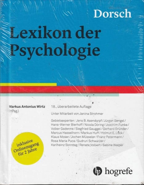 Dorsch - Lexikon der Psychologie: 12.500 Stichwörter, 1200 Topstichwörter. Inklusive Onlinezugang