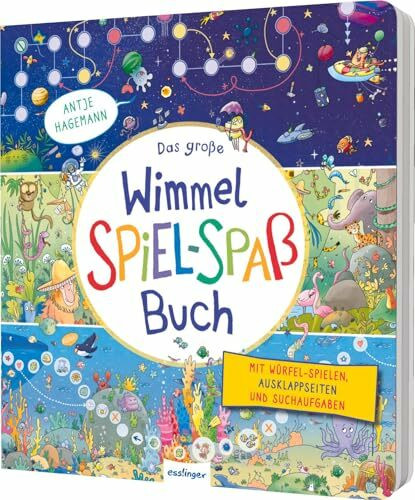 Das große Wimmel-Spiel-Spaß-Buch: Familienbuch mit Würfelspielen und über 100 Suchaufgaben