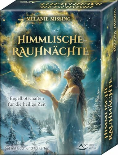 Himmlische Rauhnächte - Engelbotschaften für die heilige Zeit: - Set mit Buch und 40 Karten
