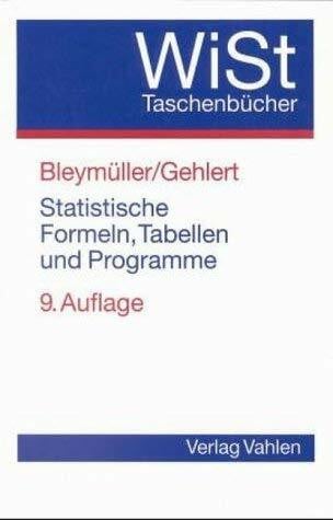 Statistische Formeln, Tabellen und Programme