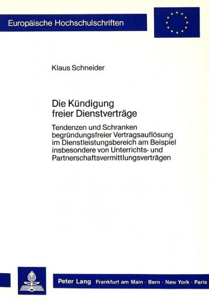 Die Kündigung freier Dienstverträge