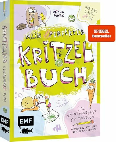 Mein (un)perfektes Kritzelbuch: Das einzigartige Mitmalbuch mit gewitzten Charakteren zum Schmunzeln | Challenges zum Fertigkritzeln für jede Gefühls(schief)lage | Erbsen, Quallen, Schafe und mehr