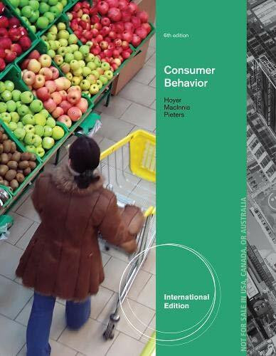 Hoyer, W: Consumer Behavior, International Edition