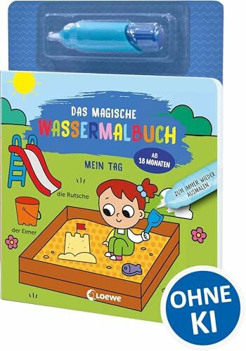 Das magische Wassermalbuch - Mein Tag: Wassermalspaß für die Allerkleinsten ab 18 Monaten - Mit dem enthaltenen nachfüllbaren Zaubermalstift lassen sich die animierenden Motive immer wieder ausmalen