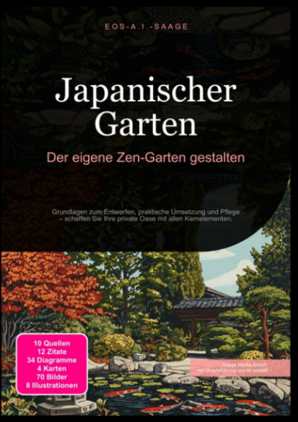 Japanischer Garten: Der eigene Zen-Garten gestalten: Grundlagen zum Entwerfen, praktische Umsetzung und Pflege – schaffen Sie Ihre private Oase mit allen Kernelementen.