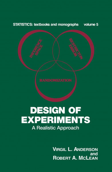 Design of Experiments: A Realistic Approach (Statistics: a Series of Textbooks and Monographs, Band 5)