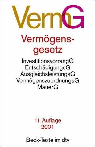 Vermögensgesetz (VermG) (dtv Beck Texte)
