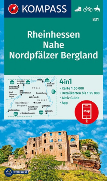 Rheinhessen, Nahe, Nordpfälzer Bergland 1:50 000