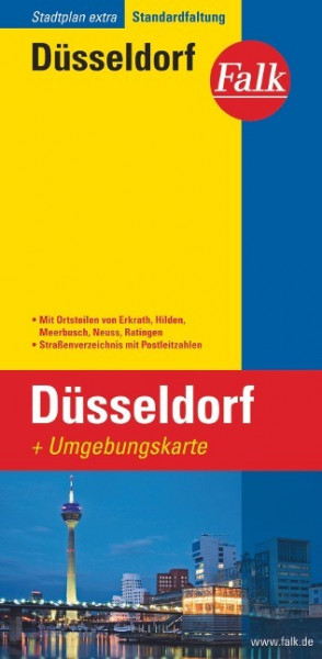 Falk Stadtplan Extra Standardfaltung Düsseldorf 1 : 20 000