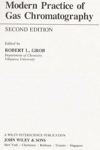 Modern Practice of Gas Chromatography