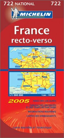 CARTE ROUTIERE 722 FRANCE RECTO-VERSO 2005