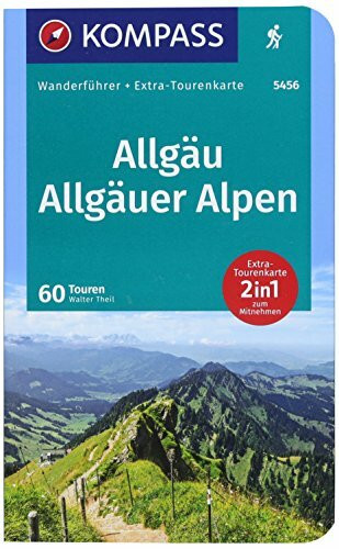 KOMPASS Wanderführer Allgäu, Allgäuer Alpen: Wanderführer mit Extra-Tourenkarte 1:40000, 60 Touren, GPX-Daten zum Download.