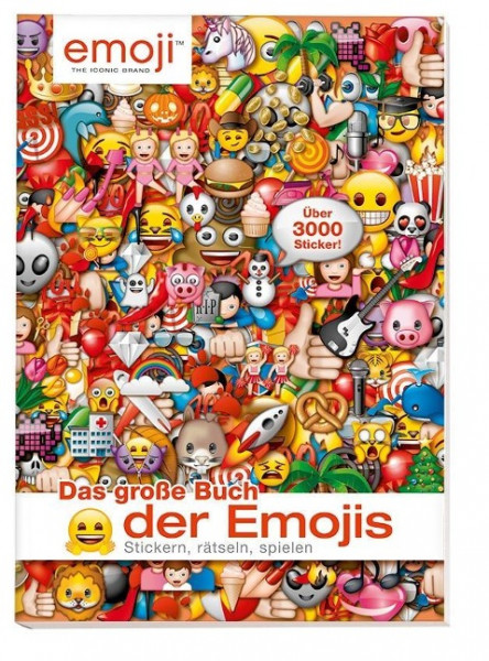 Das große Buch der Emojis: Stickern, Rätseln, Spielen