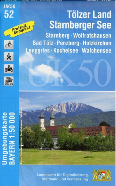 Tölzer Land - Starnberger See 1 : 50 000 (UK50-52)
