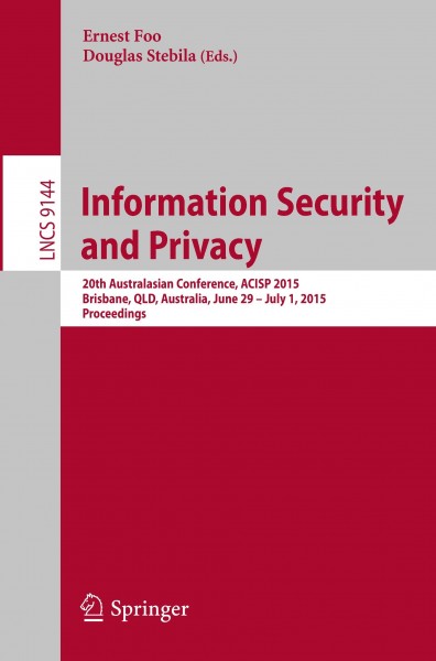 Information Security and Privacy