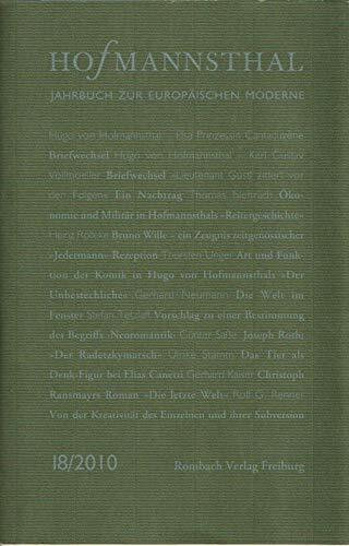 Hofmannsthal Jahrbuch zur Europäischen Moderne - Band 18/2010