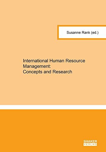 International Human Resource Management: Concepts and Research