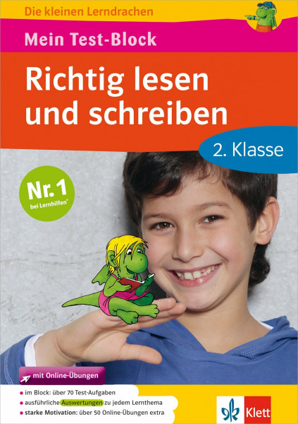Klett Mein Test-Block: Richtig lesen und schreiben 2. Klasse (Die kleinen Lerndrachen)