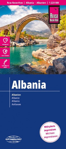 Reise Know-How Landkarte Albanien / Albania (1:220.000)