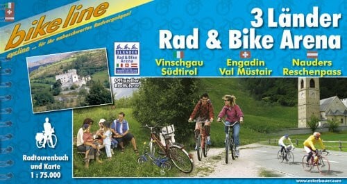 Engadin - Nauders - Vinschgau: 3 Länder Rad & Bike Arena. 1:75000: Vinschgau - Südtirol, Engadin - Val Müstair, Nauders - Reschenpass