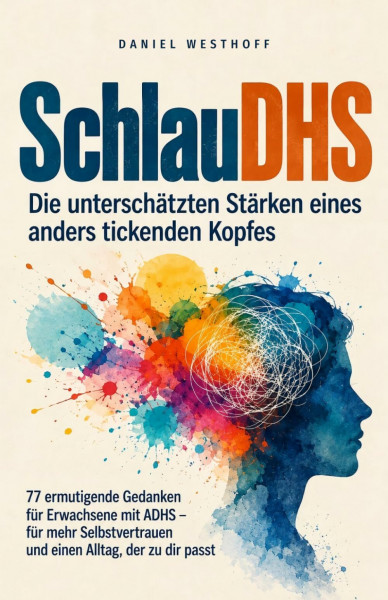 SchlauDHS – Die unterschätzten Stärken eines anders tickenden Kopfes: 77 ermutigende Gedanken für Erwachsene mit ADHS – für mehr Selbstvertrauen und einen Alltag, der zu dir passt
