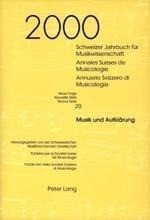 Schweizer Jahrbuch für Musikwissenschaft- Annales Suisses de Musicologie- Annuario Svizzero di Music
