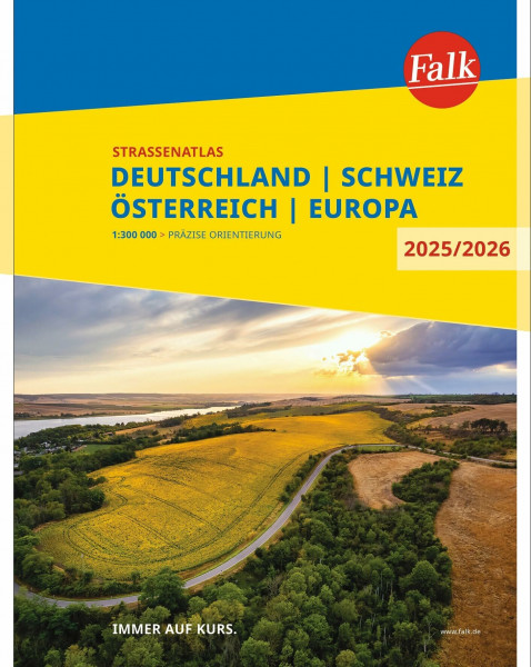 Falk Straßenatlas 2025/2026 Deutschland, Schweiz, Österreich 1:300.000: Autoatlas mit Europa 1:4,5 Mio. (Falk Atlas)