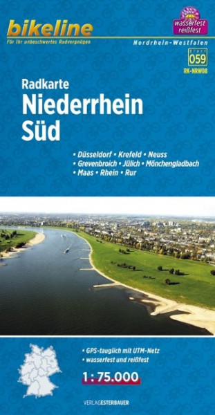 Bikeline Radkarte Niederrhein Süd 1 : 75 000