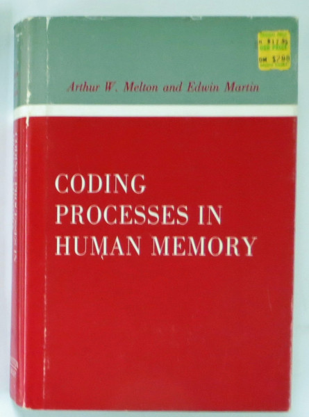 Coding Processes in Human Memory (The experimental psychology series)