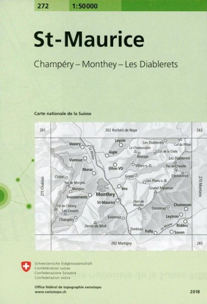 Swisstopo 1 : 50 000 St Maurice