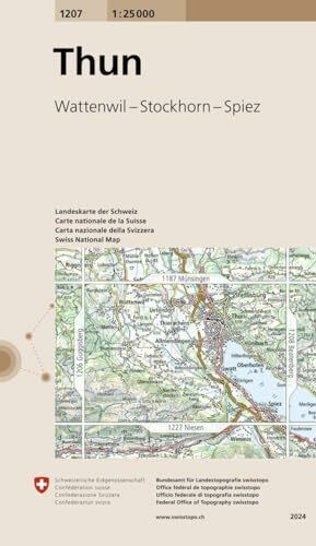 1207 Thun: Wattenwil - Stockhorn -Spiez (Landeskarte 1:25 000, Band 1207)