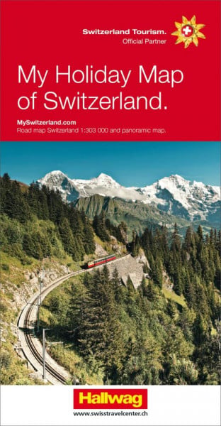 Hallwag Straßenkarten, Ferien-Gästekarte Schweiz: Sehenswürdigkeiten, Reiseinformationen und Index., Panoramakarte (Hallwag Strassenkarten)