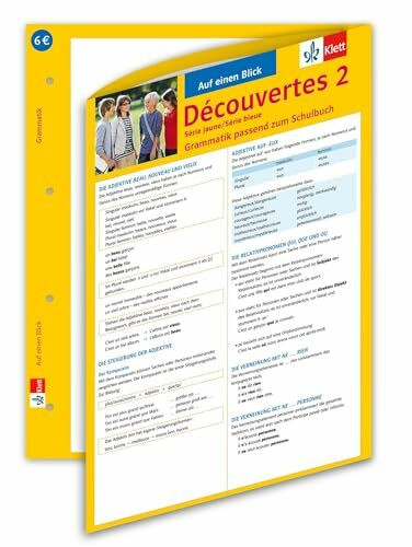 Découvertes Série jaune / Série bleue 2 - Auf einen Blick: Grammatik passend zum Schulbuch - Klappkarte (6 Seiten) (Découvertes. Série jaune (ab Klasse 6). Ausgabe ab 2012)