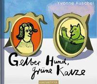 Gelber Hund, grüne Katze