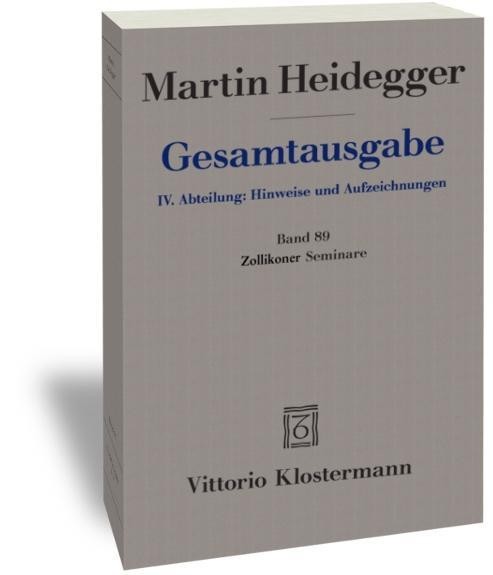 Gesamtausgabe. 4. Abteilung / Zollikoner Seminare