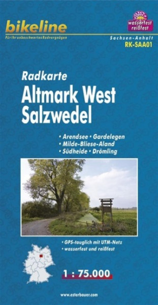 Bikeline Radkarte Deutschland Altmark West Salzwedel 1:75.000