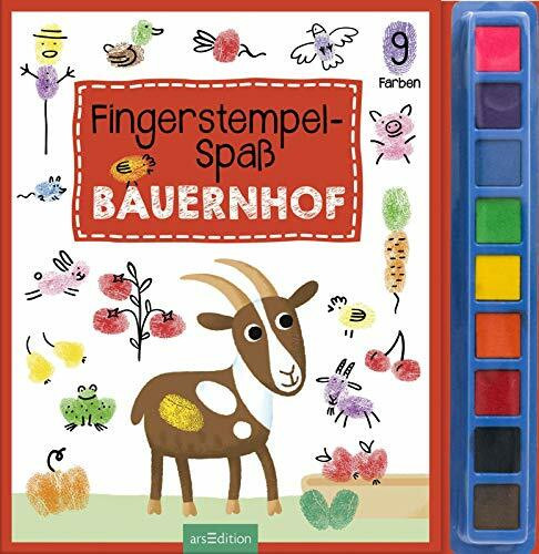 Fingerstempel-Spaß – Bauernhof: Mit 9 Stempelfarben | Kreatives Malbuch mit Stempelkissen ab 4 Jahren