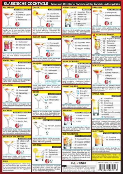 Tafel-Set Klassische Cocktails
