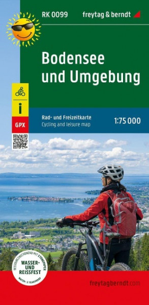Bodensee und Umgebung, Rad- und Freizeitkarte 1:75.000, freytag & berndt, RK 0099