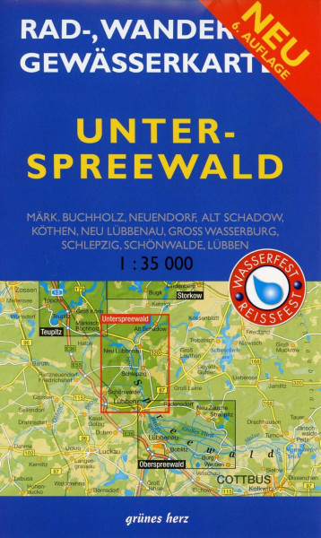 Unterspreewald 1 : 35 000. Rad-, Wander- und Gewässerkarte