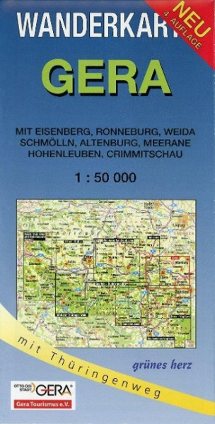 Gera 1 : 50 000 Wanderkarte