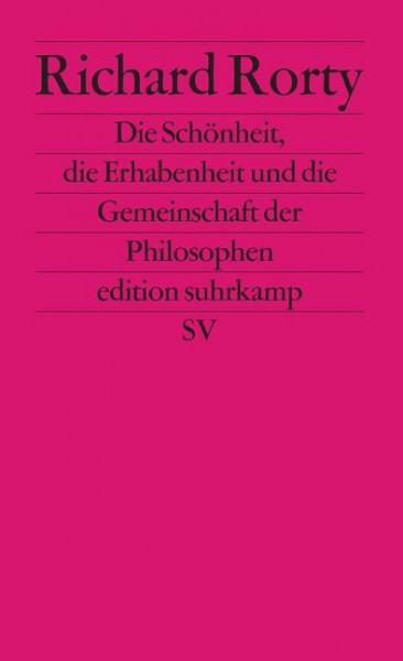 Die Schönheit, die Erhabenheit und die Gemeinschaft der Philosophen