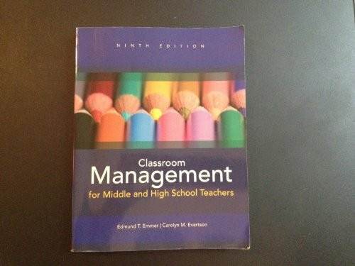 Classroom Management for Middle and High School Teachers