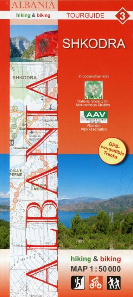 Albania hiking & biking 1:50 000 Karte 3: Shkodra