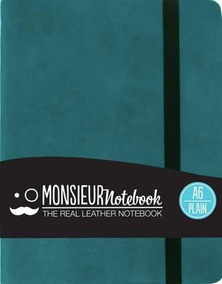 Monsieur Notebook - Real Leather A6 Turquoise Plain