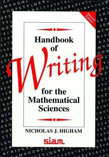 Handbook of Writing for the Mathematical Sciences