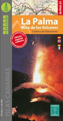 La Palma 1:25 000 LZ 2023 - 2024: Caldera de Taburiente. Ruta de los Volcanos GR 130 - GR 131
