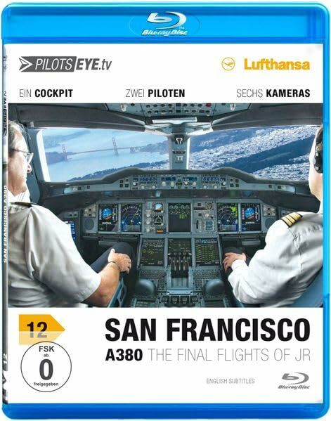 PilotsEYE.tv | SAN FRANCISCO A380 - Blu-ray: München - San Francisco A380 / Cockpitflight Lufthansa Airbus A380-800 The final flights of JR Bonus: ... Toulouse und Emergency Training am Simulator