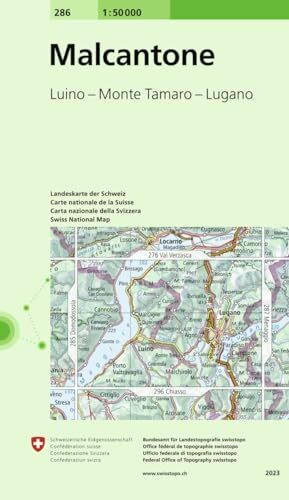 286 Malcantone: Luino - Monte Tamaro - Lugano (Landeskarte 1:50 000, Band 286)